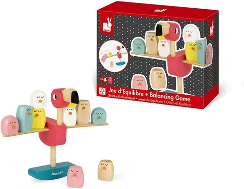 Vista 6 de Janod Juego de equilibrio de madera Zigolos - Flamingo - Edades 3+ - J08230