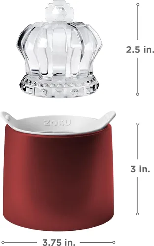 Vista 4 de ZOKU Juego de 2 moldes de hielo de silicona, coronas de rey y reina, moldes grandes de hielo para cócteles artesanales, mantienen las bebidas más