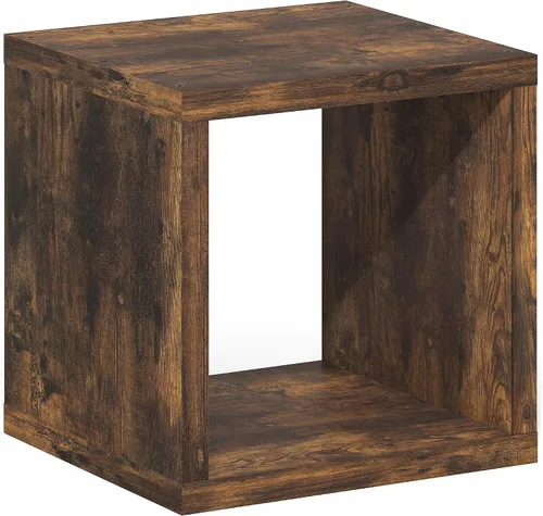 Vista 7 de Furinno Estantería para cubículos, estantería apilable, organizador de almacenamiento en cubos con parte trasera abierta, extragruesa, 15.8 x 15.8 x