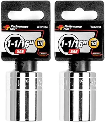 Vista 21 de Performance Tool W32334 1/2 Drive 1-1/16 6Point Deep Wall Socket, 1 paquete