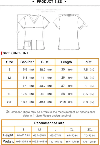 Vista 7 de niaahinn Scrubs Medical Uniforme - Conjunto de ropa quirúrgica para mujer con cuello en V y pantalón deportivo cónico tipo cargo