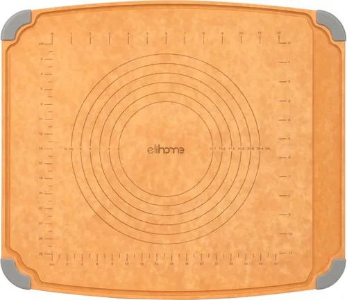 Vista 17 de Essential Series - Juego de tablas de cortar de madera 2 en 1 para cocina, tabla de madera para cortar verduras, pan, queso, carne, ensalada, tabla