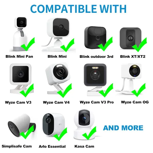 Vista 2 de JJMASEE - Cable de extensión micro USB de 10 pies para Wyze/Blink Cam, paquete de 2 For Wyze Cam V3/V4/OG/V3 Pro, Blink Mini Pan/Mini and other 5V