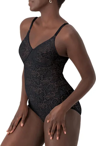 Vista 2 de Bali Lace 'N Smooth Firm-Control Lace Body Shaper con brasier integrado con aros