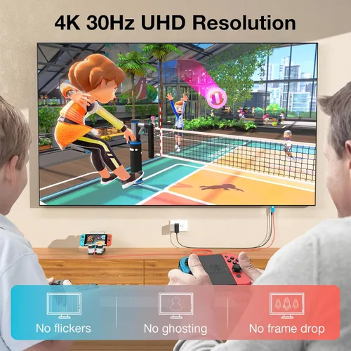 Vista 4 de QCEs Cable adaptador USB C a HDMI para iPhone 17 16 15 a TV/proyector, cable tipo C a HDMI de 6.6 pies con puerto de carga 4K30Hz para iPhone a