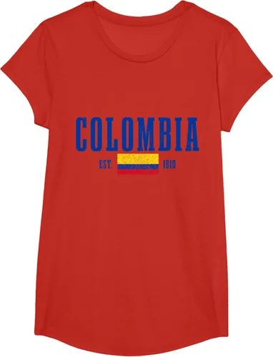 Vista 45 de Colombia Est. 1810 - Camiseta de Colombia Vintage, Negro, S
