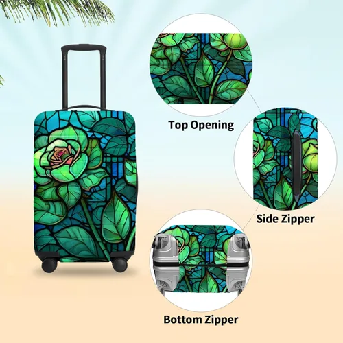 Vista 27 de URBEST Funda protectora para maleta, antiarañazos y suciedad, Otoño de vidrieras
