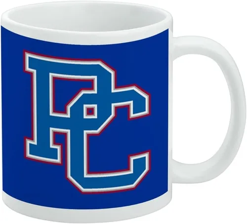 Vista 419 de Taza de cerámica con el logotipo principal de la Universidad Rider, taza de regalo novedosa para café, té y bebidas calientes, 11oz, blanca