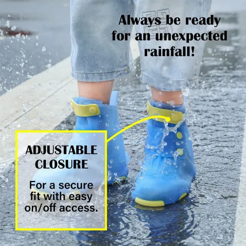 Vista 2 de Cubiertas para zapatos de lluvia para niños, impermeables, reutilizables, para zapatos Para niños y niñas