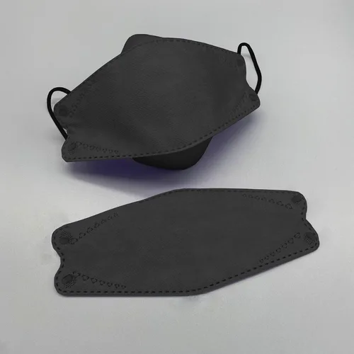 Vista 2 de Mascarillas para niños 50 PCS, mascarillas desechables de 4 capas para niños, máscaras negras