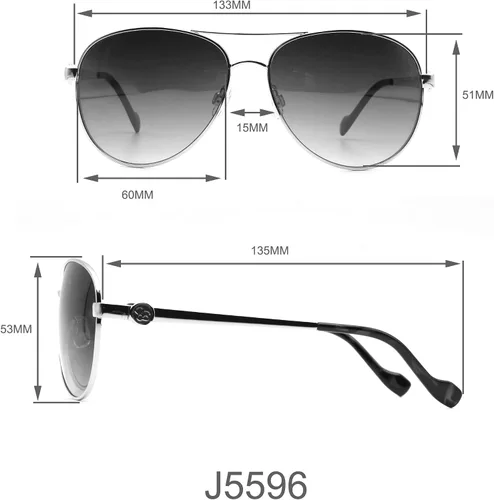 Vista 6 de Jessica Simpson J5596 - Gafas de sol clásicas de aviador para mujer con protección UV400