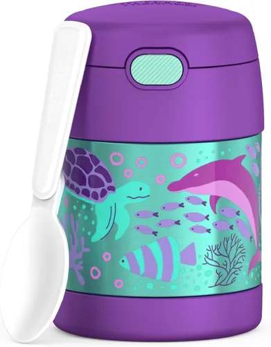 Vista 37 de THERMOS FUNTAINER - Tarro de comida para niños con cuchara, 10 onzas, Baby Shark