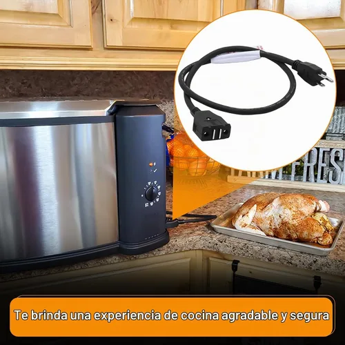 Vista 7 de Cable de alimentación magnético de repuesto para freidora eléctrica Masterbuilt XL de 10 litros, piezas y accesorios para freidoras de pavo