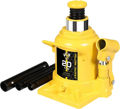 Vista 8 de YELLOW JACKET Gato hidráulico de botella de perfil bajo de 12 toneladas, gato hidráulico de botella soldado (24,000 libras)