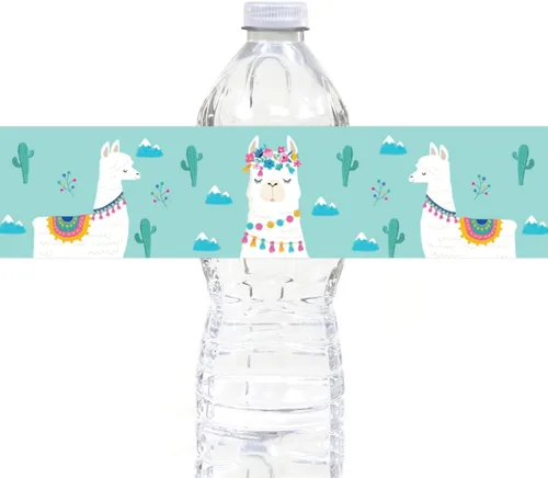 Vista 32 de Andaz Press Llama and Cactus - Colección de fiesta para baby shower, Etiqueta para botella de sidra de manzana., 1