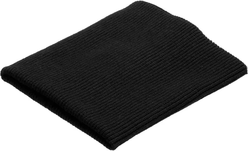 Vista 3 de MECCANIXITY Puños elásticos con bordes acanalados de 4 x 3.5 pulgadas, tela de algodón, cinta elástica para coser, color negro, 1 par