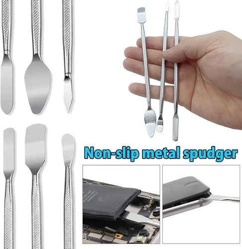 Vista 3 de Kit de herramientas de reparación de electrónica 19 en 1, juego de destornilladores de apertura Spudger para iPhone, laptop, iPad, teléfono celular