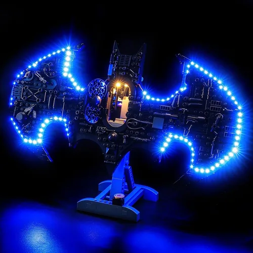 Vista 5 de Iluminación LED compatible con el logotipo de Batman LEGO 76330, solo luces, kit de luz compatible con LEGO 76330, no incluye