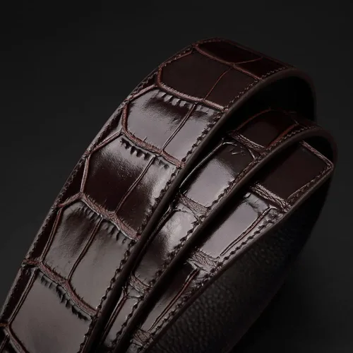 Vista 6 de IMQSQIK Cinturones de vestir de cuero genuino para hombres, 1.38 pulgadas, diseño moderno y clásico para el trabajo, negocios y casual