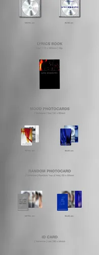 Vista 3 de Monsta X I.M OVERDRIVE Album Standard METAL Version CD+1p Folded Poster On Pack+60p PhotoBook+16p Lyrics Book+2p Mood PhotoCard+1p PhotoCard+1ea ID