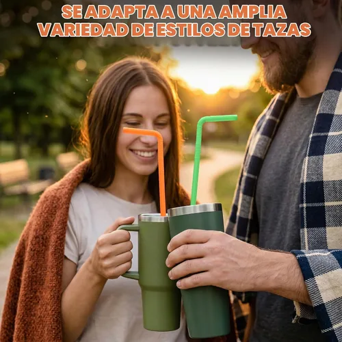 Vista 5 de 200 popotes extra largos desechables, 19.5 pulgadas flexibles para tazas