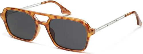 Vista 7 de SOJOS Vintage Polarized Aviator Sunglasses for Women Men 70s Retro Flat Narrow Rectangular Womens Glasses SJ2186