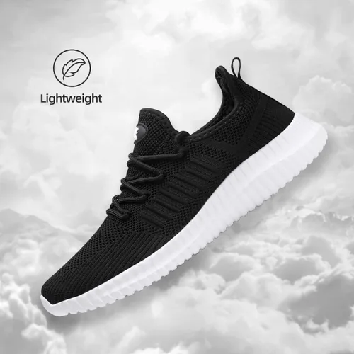 Vista 4 de SKTRIP Zapatos deportivos ligeros para caminar para hombre, zapatos deportivos de malla transpirable, informales, antideslizantes, gimnasio