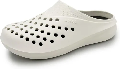 Vista 9 de Amoji Zuecos de jardín para hombre, zapatos de verano para jardinería, zapatos de playa AM2277