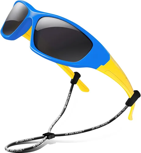 Vista 11 de Rivbos RBK037 - Lentes de sol polarizados con correa, para niños y niñas, 3 - 10 años