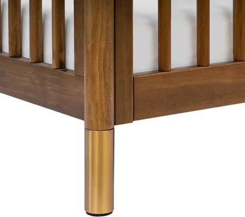 Vista 10 de Babyletto Gelato 4-in-1 Mini Crib, Natural Walnut and Brushed Gold Feet
