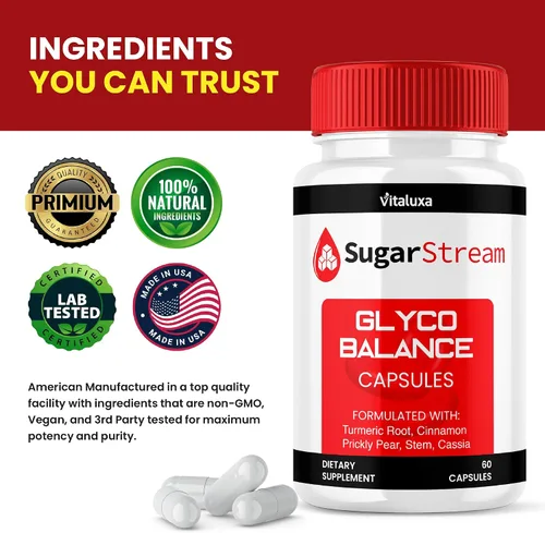 Vista 4 de SugarStream - Cápsulas de Sugar Stream, pastillas de suplemento de apoyo a la salud sanguínea SugarStream Balance, cápsulas avanzadas de fórmula