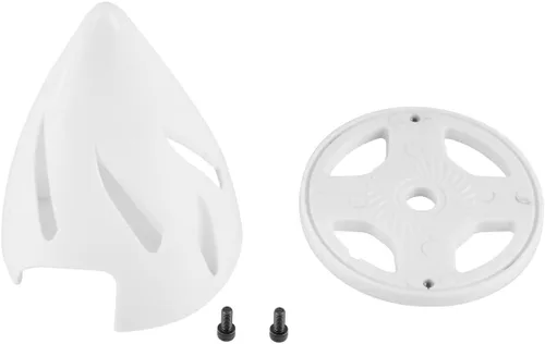 Vista 4 de NOBRIM 2.5 pulgadas Spinner puntiagudo blanco plástico hueco cono hélice cubierta 2 apertura para RC modelo de avión (azul)