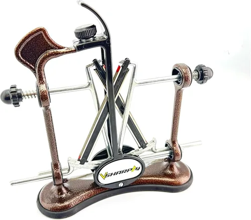 Vista 12 de Warthog V-Sharp A4 - Afilador de cuchillos, ideal para cocineros caseros, pescadores, cazadores, varillas de diamante, ángulos ajustables, marco