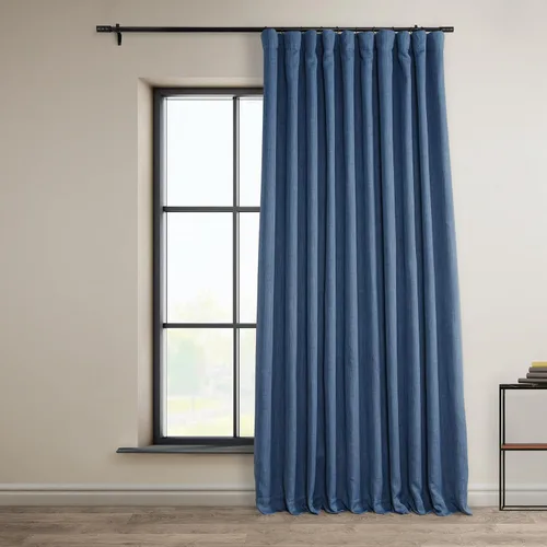 Vista 55 de HPD Half Price Drapes - Cortinas de lino sintético para sala de estar (2 paneles) - 100 pulgadas de ancho x 84 pulgadas de largo - Cortinas