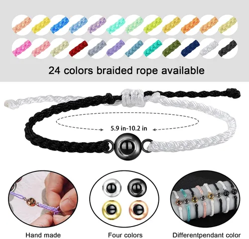 Vista 2 de Pulseras personalizadas con imagen en el interior, pulseras de proyección con fotos, pulsera con imagen, regalos conmemorativos personalizados
