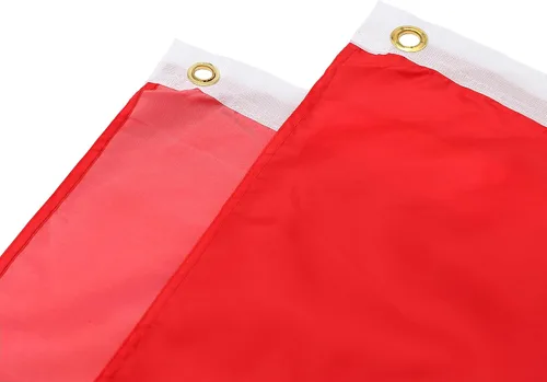 Vista 2 de Bandera de abanico plisada haitiana de Haití de 3 x 6 pies, 2 banderas de abanico plisadas para interiores y exteriores, decoración de porche