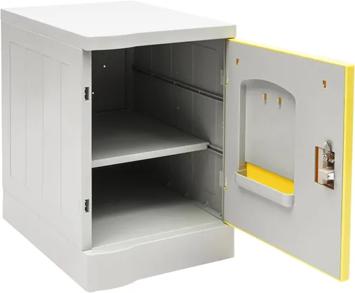Vista 6 de Taquilla, armario de almacenamiento con cerradura de 19 pulgadas con llaves, ideal para niños, hogar, escuela, oficina o al aire libre, caja
