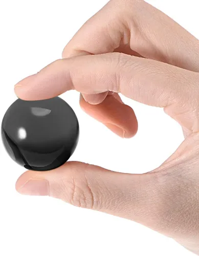 Vista 3 de uxcell Bola de malabarismo de contacto acrílico negro - 1.575 in