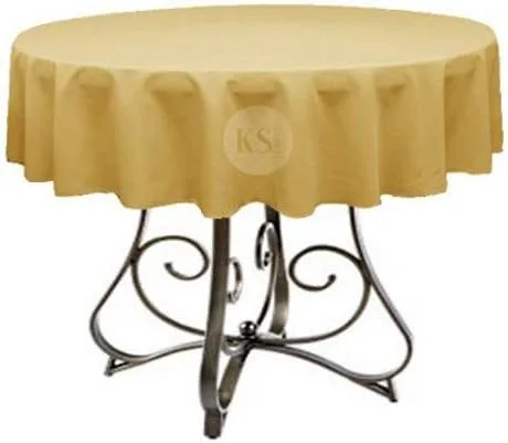 Vista 45 de Mantel redondo de poliéster de 72 pulgadas, disponible en más de 45 colores, ideal para restaurantes y superposiciones versátiles de eventos, elige