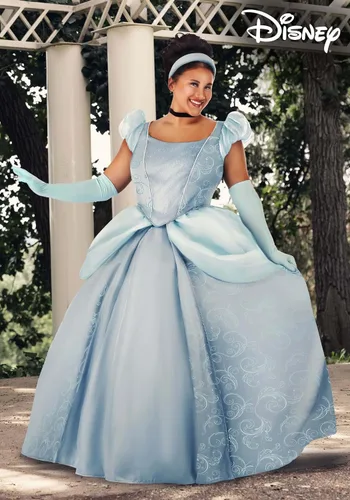 Vista 2 de Disney Cinderella Plus Size Costume for Women Fairytale Princess Blue Ball Gown Dress Disney Princess Cosplay