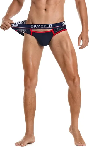 Vista 8 de SKYSPER Jock Strap Athletic Supporter para hombres Sexy Jockstrap Ropa interior masculina