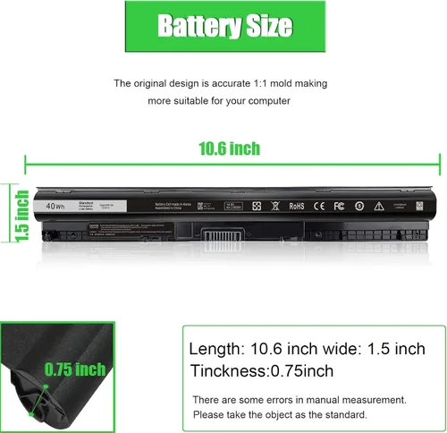 Vista 2 de Batería M5Y1K para Dell Inspiron 15 5555 5558 5559 3552 3558 3567 14 3451 3452 3458 5458 17 5755 5758 5759 P51F VN3N0