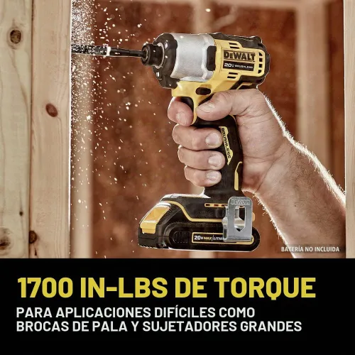 Vista 7 de DEWALT Destornillador de impacto inalámbrico sin escobillas de 20 V MAX* 1/4 pulgadas (solo herramienta) (DCF840B)