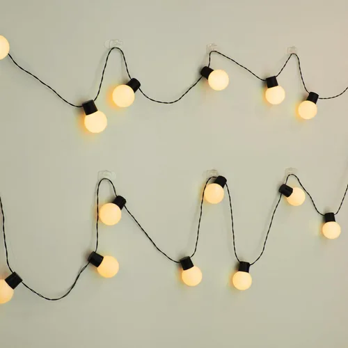 Vista 5 de 20 Clips + 28 Strips, Transparent, Large Luminous Clips with Adhesive Strips, Damage Free Cable Clips for Christmas Decoration, Lights and