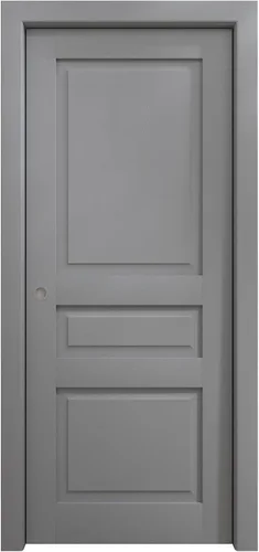 Vista 9 de Puerta corredera de bolsillo de 18 x 84 pulgadas Ego 5012 pintado roble blanco Kit de herrajes para rieles Puerta interior de madera maciza