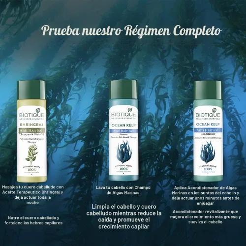 Vista 6 de Biotique Bio Kelp Protein Champú Para Cabello Caído, 6.4 fl oz