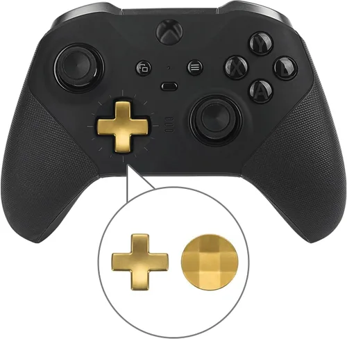 Vista 5 de KUAILEYA Metal Thumbsticks for Xbox One Elite Controller Series 2 Accessories, 13 in 1 OEM Replacement Magnetic Buttons kit Includes 6 Swap Magnetic