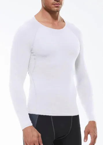Vista 2 de Men's Compression Shirts Long Sleeve, Base-Layer Quick Dry Workout T Shirts Sports Running Tops for Gym