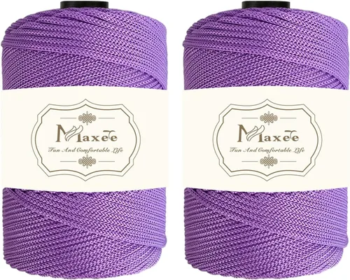 Vista 96 de Cordón de macramé de poliéster de alta calidad de 0.118 in × 218 yardas, 0.118 in, 100% polipropileno, ideal para ganchillo, ganchos de pared