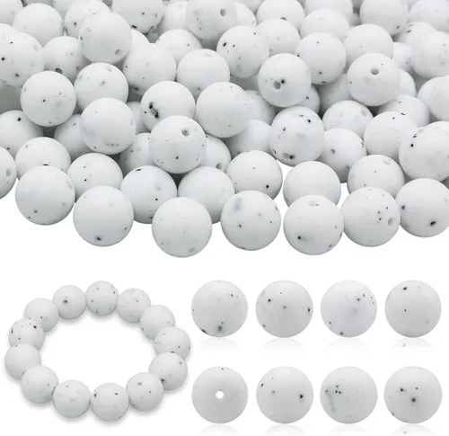Vista 11 de DIYOMR 100 cuentas redondas de silicona para joyería y manualidades (0.59 pulgadas, azul)